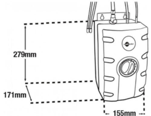INSIKERATOR HETVATTENKRAN L SHAPE 3N1 Hetvattenberedare stallbar termostat